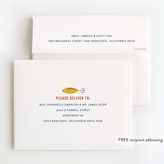 This is a ocean kids thank you cards with standard by Bethany Anderson called gone fishin' printing on strathmore in standard