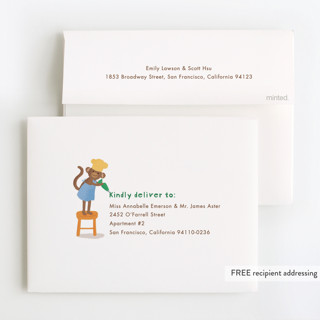 This is a mint kids thank you cards with standard by Jennifer Wick called let's bake! printing on strathmore in standard