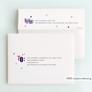 This is a boysen berry kids thank you cards with standard by Stephanie Hawkes called get ready to party printing on strathmore in standard