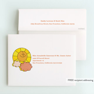 This is a melon kids thank you cards with standard by Morgan Ramberg called birthday groove printing on strathmore in standard