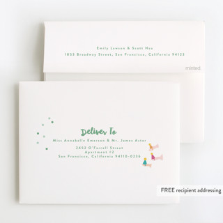 This is a wasabi kids thank you cards with standard by Haley Warner called merkitty printing on strathmore in standard