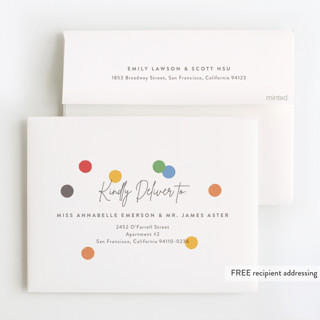 This is a apricot kids thank you cards with standard by Michelle Taylor called confetti balloon printing on strathmore in standard