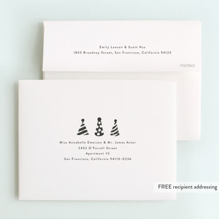 This is a sugar kids thank you cards with standard by Susan Asbill called yippee for three! printing on strathmore in standard