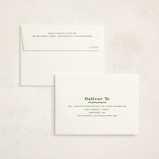 This is a sage kids thank you cards with standard by Creo Study called one happy camper printing on strathmore in standard