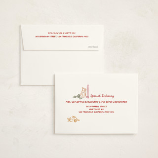 This is a chili pepper kids thank you cards with standard by Jenna Holcomb called that's amore. printing on strathmore in standard