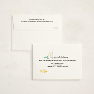 This is a lemon kids thank you cards with standard by Jenna Holcomb called that's amore. printing on strathmore in standard