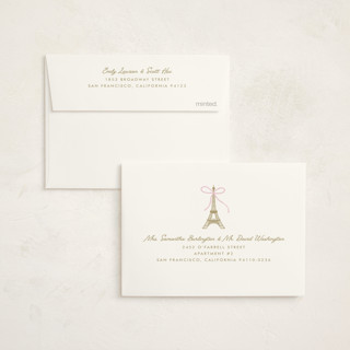 This is a menthe kids thank you cards with standard by mo kelley called ooh la la printing on strathmore in standard