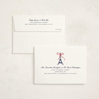 This is a drapeau kids thank you cards with standard by mo kelley called ooh la la printing on strathmore in standard