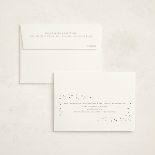 This is a cloud kids thank you cards with standard by Ellen Schlegelmilch called tiny bold sprinkles printing on strathmore in standard