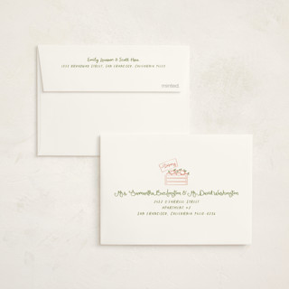 This is a meadow kids thank you cards with standard by Jenna Holcomb called locally grown sketch printing on strathmore in standard