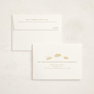 This is a mustard kids thank you cards with standard by Vera Lim called fly with me printing on strathmore in standard
