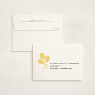 This is a lemon kids thank you cards with standard by Jennifer Lew called birthday hat printing on strathmore in standard