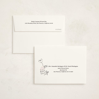 This is a licorice kids thank you cards with standard by Sarah Rosenthal called sweets & treats printing on strathmore in standard