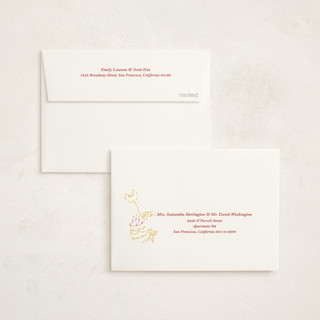 This is a buttersotch kids thank you cards with standard by Sarah Rosenthal called sweets & treats printing on strathmore in standard