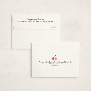 This is a rainbow kids thank you cards with standard by Kelly Watkins called cherries printing on strathmore in standard