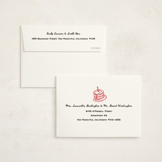 This is a mint kids thank you cards with standard by Jennifer Lew called guest check printing on strathmore in standard