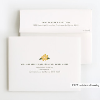 This is a muted kids thank you cards with standard by Ellen Schlegelmilch called little wildflower printing on strathmore in standard