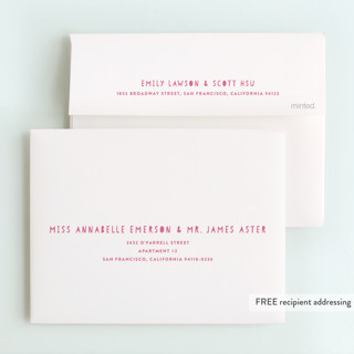This is a blush kids thank you cards with standard by Annie Clark called bright future printing on strathmore in standard