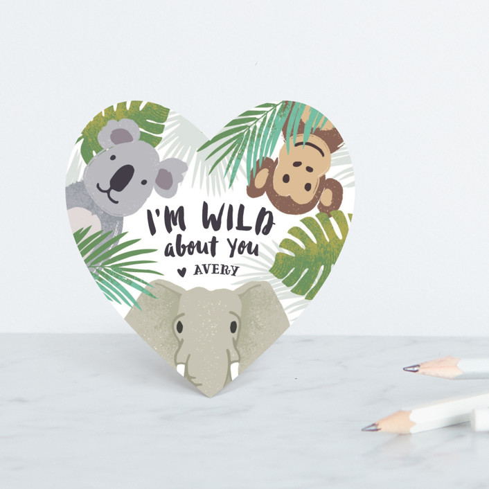 I'm Wild About You Classroom Valentine's Cards by Hooray Creative | Minted