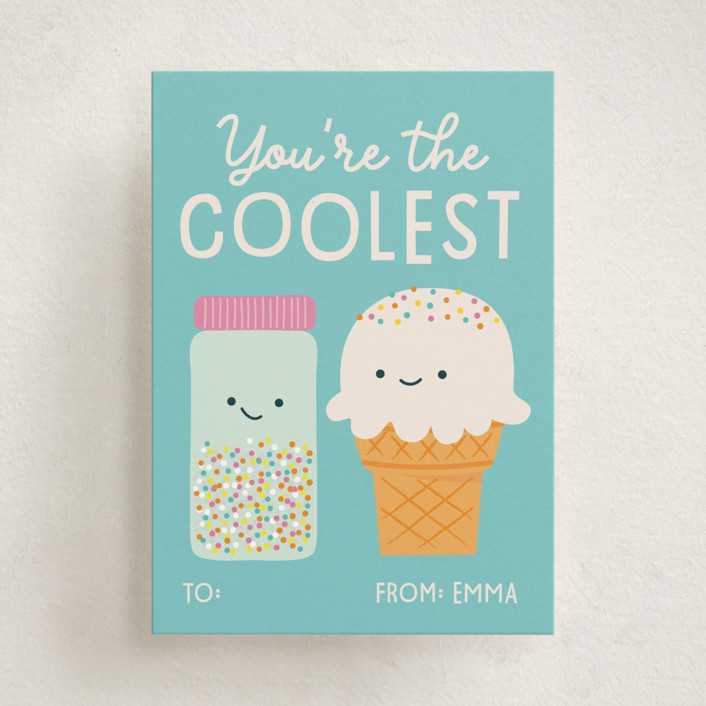 "Coolest" - Classroom Valentine's Day Cards in Bluebell by Annie Holmquist.