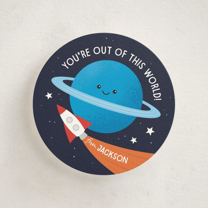 "Outer Space" - Classroom Valentine's Day Cards in Celestial by Kacey Kendrick Wagner.