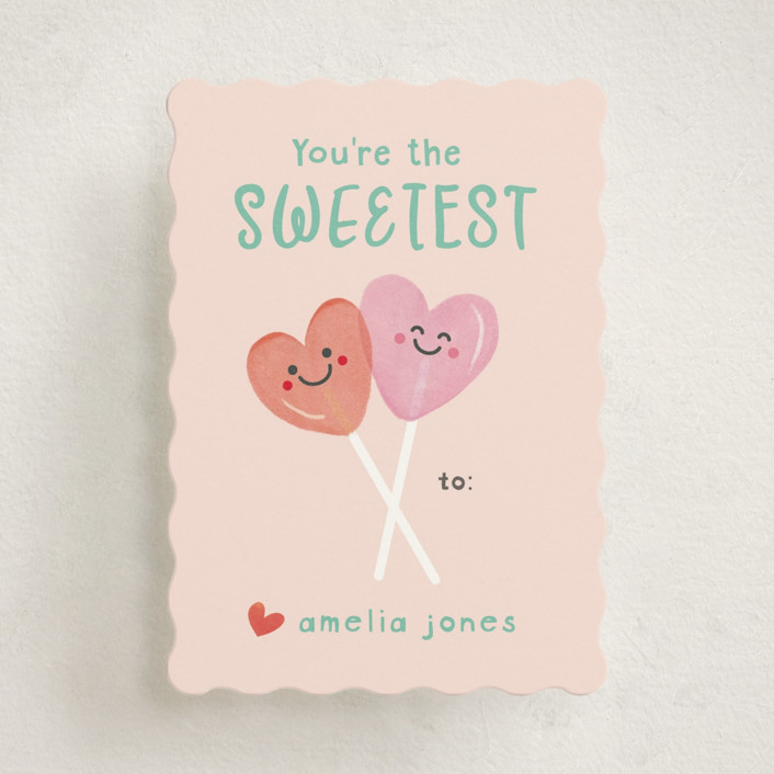 "Sweetest Friend" - Classroom Valentine's Day Cards in Bubblegum by Creo Study.