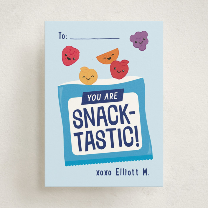 "Fruit Snacks" - Classroom Valentine's Day Cards in Blueberry by Kacey Kendrick Wagner.