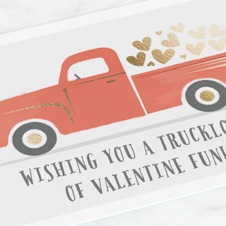 Truckload of Fun Foil Valentine Cards