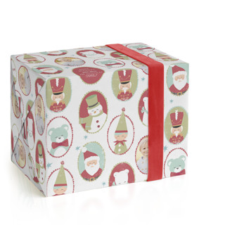 This is a christmas lights wrapping paper with standard by peetie design called funny frames printing on wrapping paper in standard