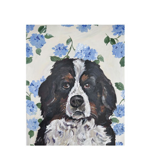 This is a multicolorassorted-colors commission art by Sarah Hall called custom acrylic pet portrait, 8x10, commission painting in standard