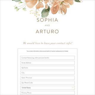 This is a tea digital wedding address collection cards by Leah Bisch called bloom printing on digital paper in standard