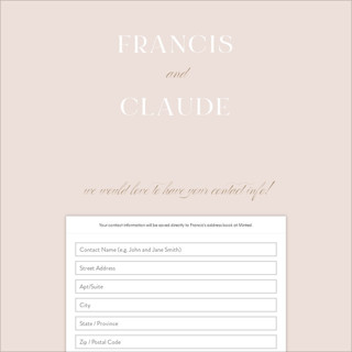 This is a rose quartz digital wedding address collection cards by Leah Bisch called lovely day printing on digital paper in standard