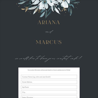 This is a neptune digital wedding address collection cards by Leah Bisch called romance printing on digital paper in standard