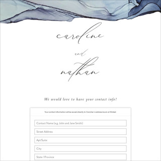 This is a blue jasper digital wedding address collection cards by Erin Deegan called slate printing on digital paper in standard