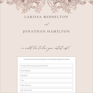 This is a powder digital wedding address collection cards by frau brandt called floral frame printing on digital paper in standard