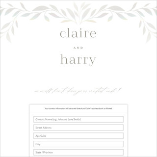 This is a cloud digital wedding address collection cards by Ana Sharpe called clarity printing on digital paper in standard