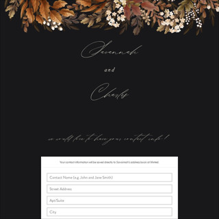 This is a rustic digital wedding address collection cards by Chris Griffith called falling into love printing on digital paper in standard