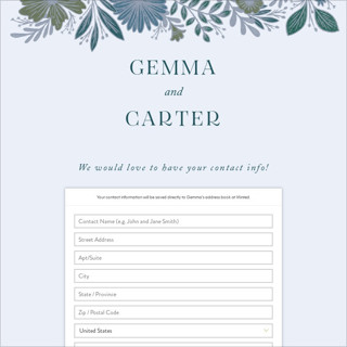 This is a bluemoon digital wedding address collection cards by Jen Owens called flourish printing on digital paper in standard