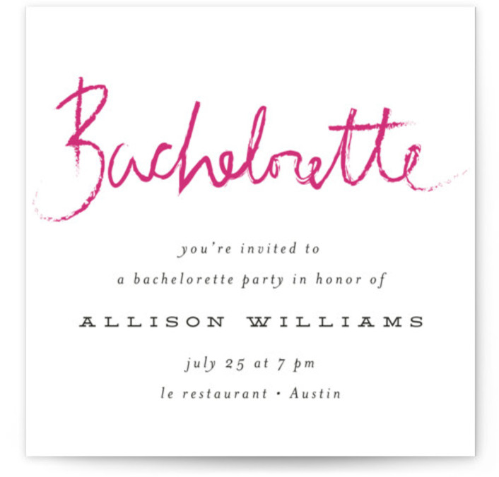 bachelorette party online invitations minted