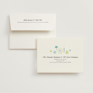 This is a almond wedding thank you cards with standard by Melanie Kosuge called coast printing on strathmore in standard