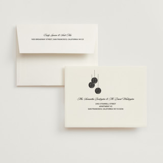 This is a butter wedding thank you cards with standard by Inkblot Design called cocktails and convos printing on strathmore in standard