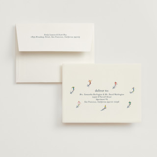This is a cream wedding thank you cards with standard by Ellen Schlegelmilch called slope printing on strathmore in standard