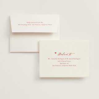 This is a scarlet wedding thank you cards with standard by Cass Loh called cheers to love printing on strathmore in standard