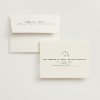 This is a sand wedding thank you cards with standard by Jelena Vuletic called lariat printing on strathmore in standard