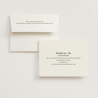 This is a sage wedding thank you cards with standard by Creo Study called camp mitzvah printing on strathmore in standard