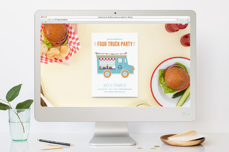 food truck party children s birthday party online minted