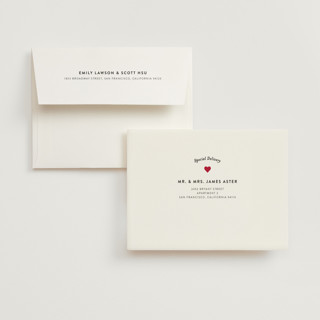 This is a onyx wedding thank you cards with standard by Olivia Raufman called it's official printing on strathmore in standard