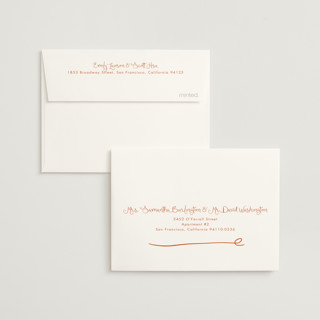 This is a verona wedding thank you cards with standard by Cotton and Bow called a 'tini bridal shower printing on strathmore in standard