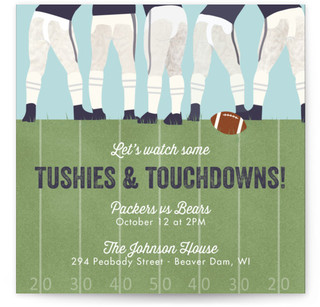 tushies and touchdowns sport and event online invitations
