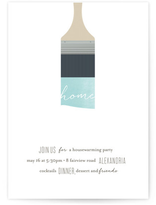paintbrush housewarming party online invitations